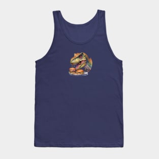 Dinosaur with burger Tank Top